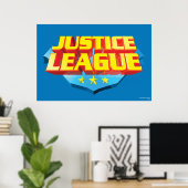 Justice League Name and Shield Logo Poster (Thuiskantoor)
