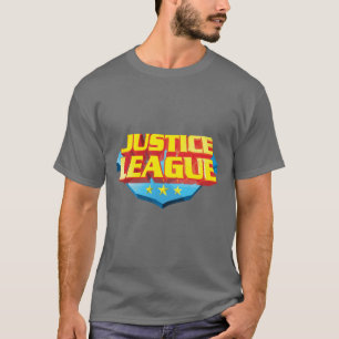 Justice League Name and Shield Logo T-shirt