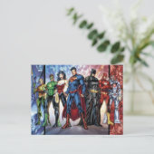 Justice League | Nieuwe 52 leden van de Rechtspleg Briefkaart (Staand voorkant)