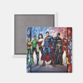 Justice League | Nieuwe 52 leden van de Rechtspleg Magneet (Voorkant / Achterkant)
