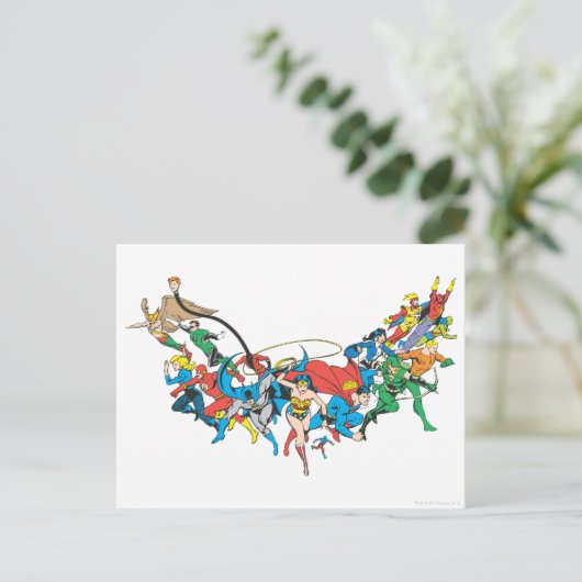 Justice League of America Group 2 Briefkaart (Staand voorkant)