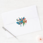 Justice League of America Group 4 Ronde Sticker (Envelop)