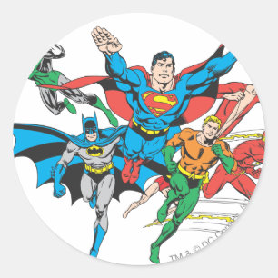 Justice League of America Group 4 Ronde Sticker