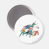 Justice League of America Group 5 Magneet (Voorkant / Achterkant)