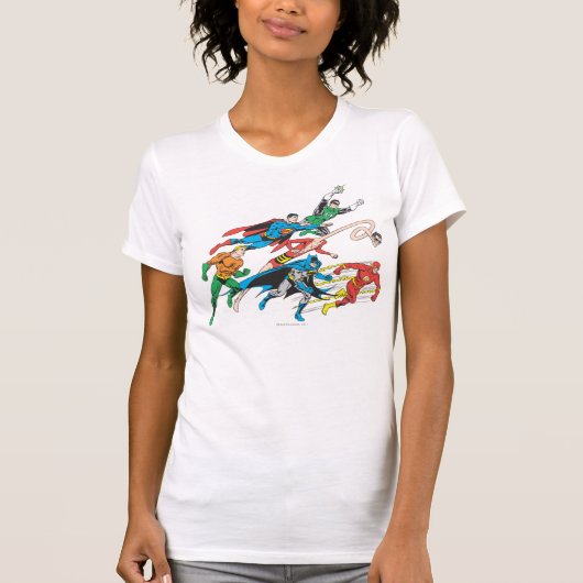 Justice League of America Group 5 T-shirt (Voorkant)