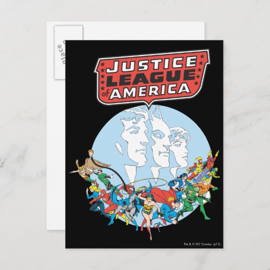 Justice League of America Group Briefkaart (Voorkant / Achterkant)