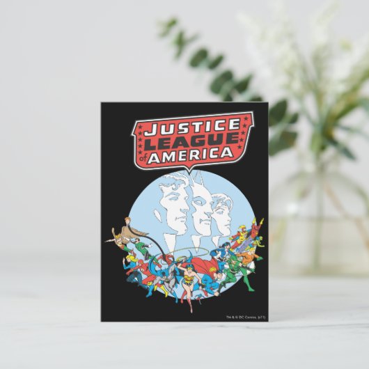 Justice League of America Group Briefkaart (Staand voorkant)