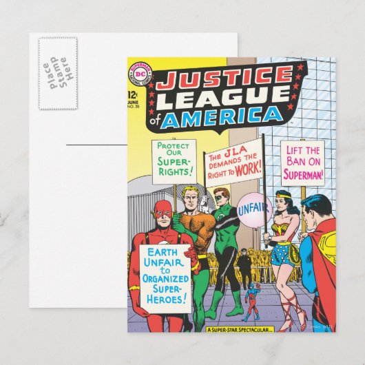 Justice League of America Issue #28 - June Briefkaart (Voorkant / Achterkant)