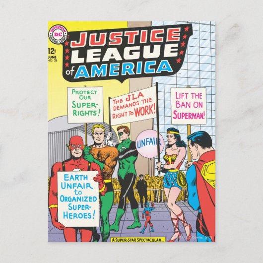 Justice League of America Issue #28 - June Briefkaart (Voorkant)