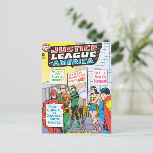 Justice League of America Issue #28 - June Briefkaart (Staand voorkant)