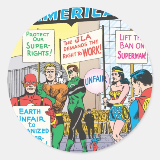 Justice League of America Issue #28 - June Ronde Sticker (Voorkant)