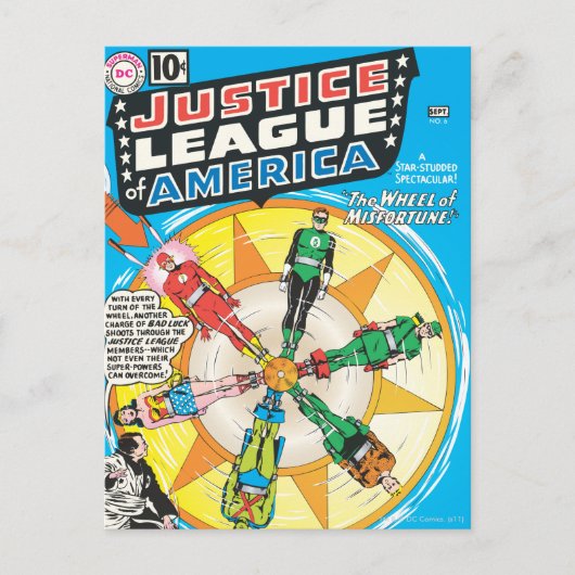 Justice League of America Issue #6 - Sept Briefkaart (Voorkant)