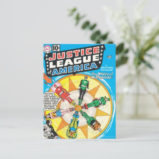 Justice League of America Issue #6 - Sept Briefkaart (Staand voorkant)