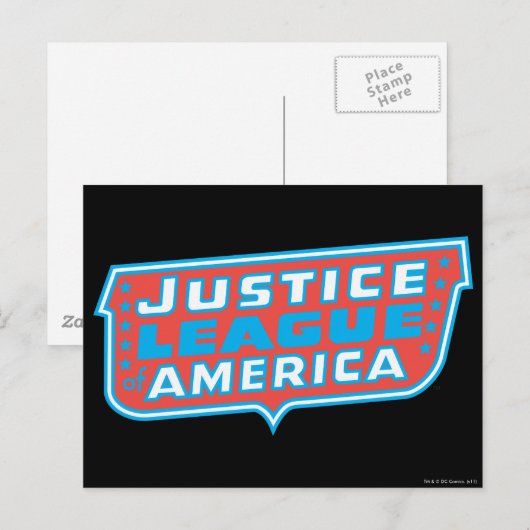 Justice League of America Logo Briefkaart (Voorkant / Achterkant)
