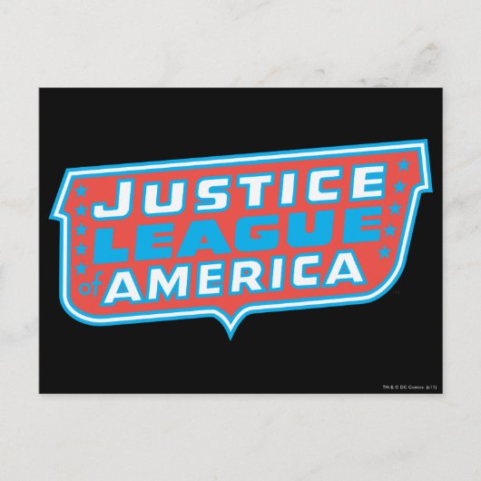 Justice League of America Logo Briefkaart (Voorkant)
