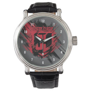 Justice League   Penseelverf JL-schild Horloge