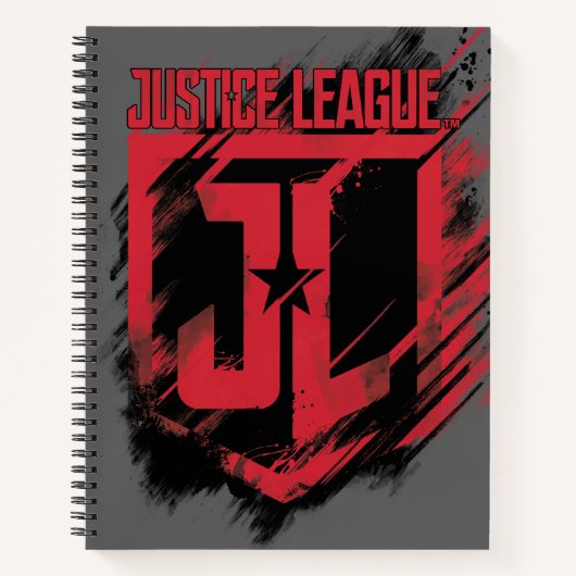 Justice League | Penseelverf JL-schild Notitieboek (Voorkant)