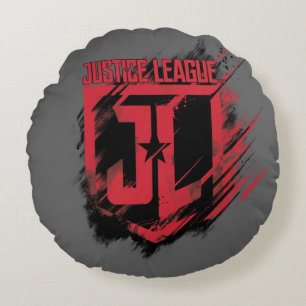 Justice League Penseelverf JL-schild Rond Kussen