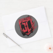 Justice League | Penseelverf JL-schild Ronde Sticker (Envelop)