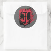 Justice League | Penseelverf JL-schild Ronde Sticker (Tas)