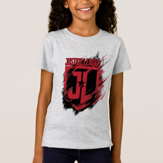 Justice League | Penseelverf JL-schild T-shirt (Voorkant)