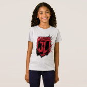 Justice League | Penseelverf JL-schild T-shirt (Voorkant volledig)