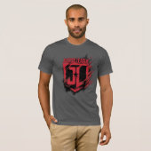 Justice League | Penseelverf JL-schild T-shirt (Voorkant volledig)