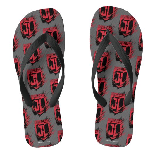 Justice League | Penseelverf JL-schild Teenslippers (Voetbed)