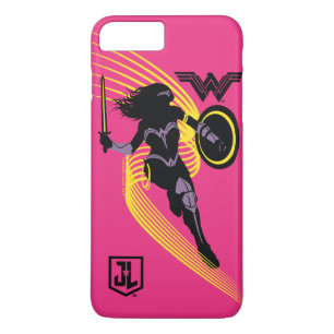 Justice League   Pictogram Wonder Woman Silhouette iPhone 8/7 Plus Hoesje