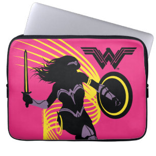 Justice League   Pictogram Wonder Woman Silhouette Laptop Sleeve