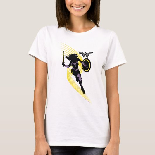 Justice League | Pictogram Wonder Woman Silhouette T-shirt (Voorkant)