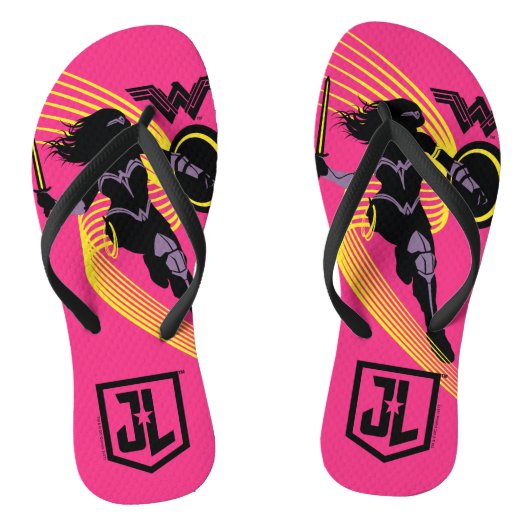 Justice League | Pictogram Wonder Woman Silhouette Teenslippers (Voetbed)