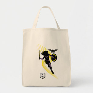 Justice League Pictogram Wonder Woman Silhouette Tote Bag