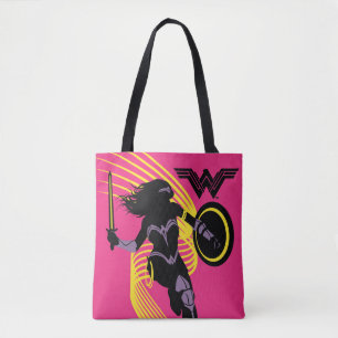 Justice League Pictogram Wonder Woman Silhouette Tote Bag