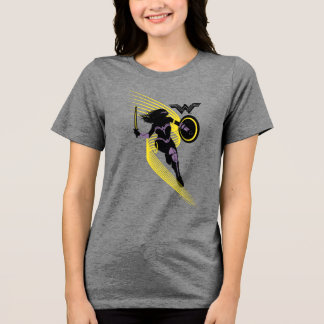 Justice League | Pictogram Wonder Woman Silhouette Tri-Blend Shirt