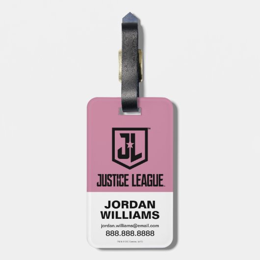 Justice League | Pop Wonder-vrouwenprofiel Bagagelabel (Achterkant verticaal)