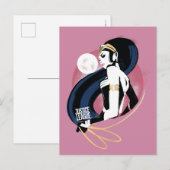 Justice League | Pop Wonder-vrouwenprofiel Briefkaart (Voorkant / Achterkant)