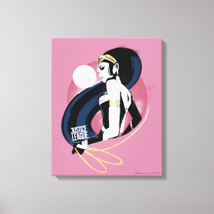 Justice League   Pop Wonder-vrouwenprofiel Canvas Afdruk