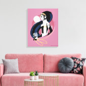 Justice League | Pop Wonder-vrouwenprofiel Canvas Afdruk (Insitu (Woonkamer))