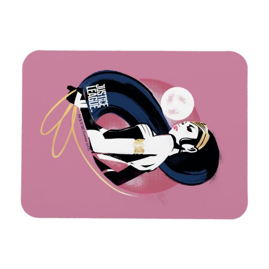 Justice League | Pop Wonder-vrouwenprofiel Magneet (Horizontaal)