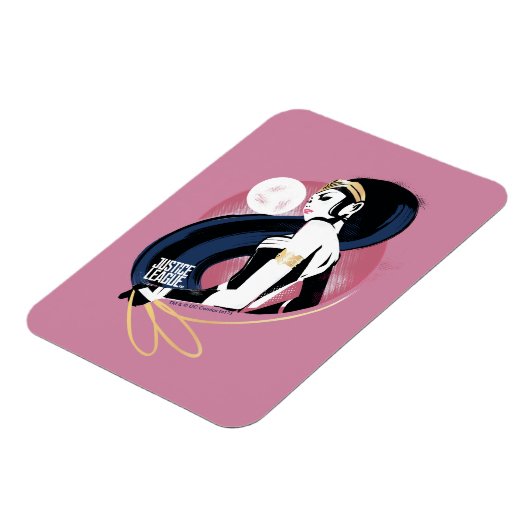 Justice League | Pop Wonder-vrouwenprofiel Magneet (Linkerzijde)