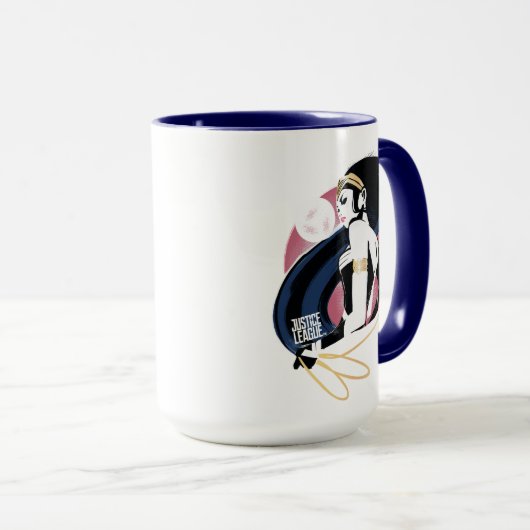 Justice League | Pop Wonder-vrouwenprofiel Mok (Voorkant rechts)