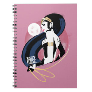 Justice League Pop Wonder-vrouwenprofiel Notitieboek