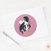 Justice League | Pop Wonder-vrouwenprofiel Ronde Sticker (Envelop)