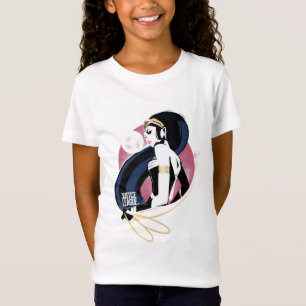 Justice League Pop Wonder-vrouwenprofiel T-shirt