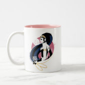 Justice League | Pop Wonder-vrouwenprofiel Tweekleurige Koffiemok (Links)