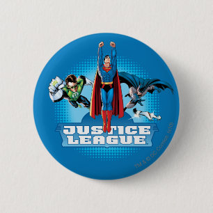 Justice League Power Trio Ronde Button 5,7 Cm