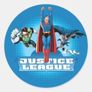 Justice League Power Trio Ronde Sticker