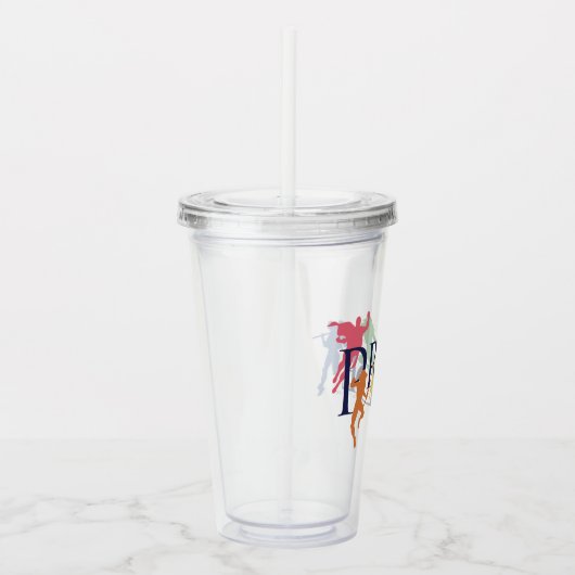 Justice League Pride Character Silhouettes Acryl Drinkbeker (Rechts)