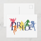 Justice League Pride Character Silhouettes Briefkaart (Voorkant / Achterkant)
